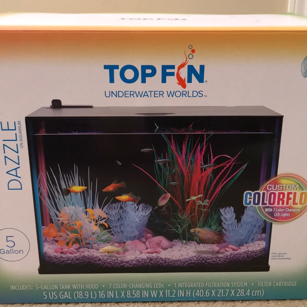 Top fin fish tank